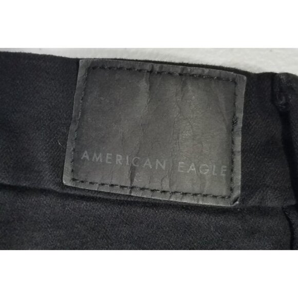American Eagle The Dream Jean Black Stretch High Rise Jegging Women's 12 Regular - Picture 12 of 16